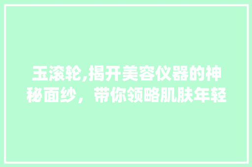 玉滚轮,揭开美容仪器的神秘面纱，带你领略肌肤年轻化的秘密_美容仪器玉滚轮视频 玉滚轮,揭开美容仪器的神秘面纱，带你领略肌肤年轻化的秘密_美容仪器玉滚轮视频 家居时尚