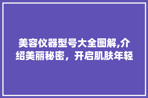 美容仪器型号大全图解,介绍美丽秘密，开启肌肤年轻态_美容仪器型号大全图解 美容仪器型号大全图解,介绍美丽秘密，开启肌肤年轻态_美容仪器型号大全图解 动手制作