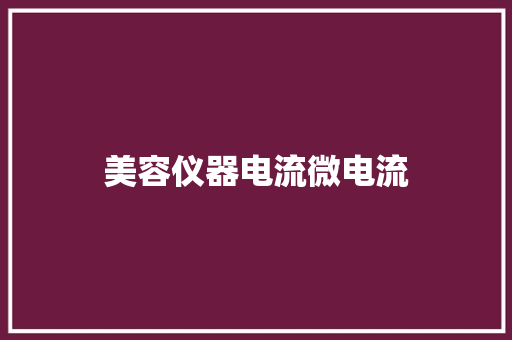 美容仪器电流微电流 美容仪器电流微电流 美容塑身