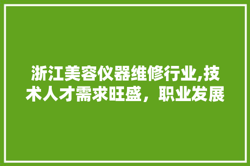 浙江美容仪器维修行业,技术人才需求旺盛，职业发展前景广阔 浙江美容仪器维修行业,技术人才需求旺盛，职业发展前景广阔 服饰装扮
